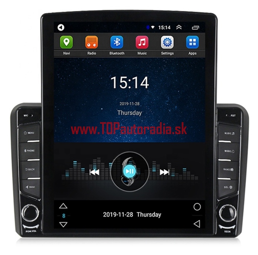 10" AUTORÁDIO ANDROID s DSP_USB_ GPS_BT pre autá s otvorom 188x116mm