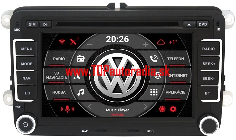 7" AUTORADIO ANDROID DSP QLED CARPLAY CPU:8-jadrovy - bez DVD mechaniky